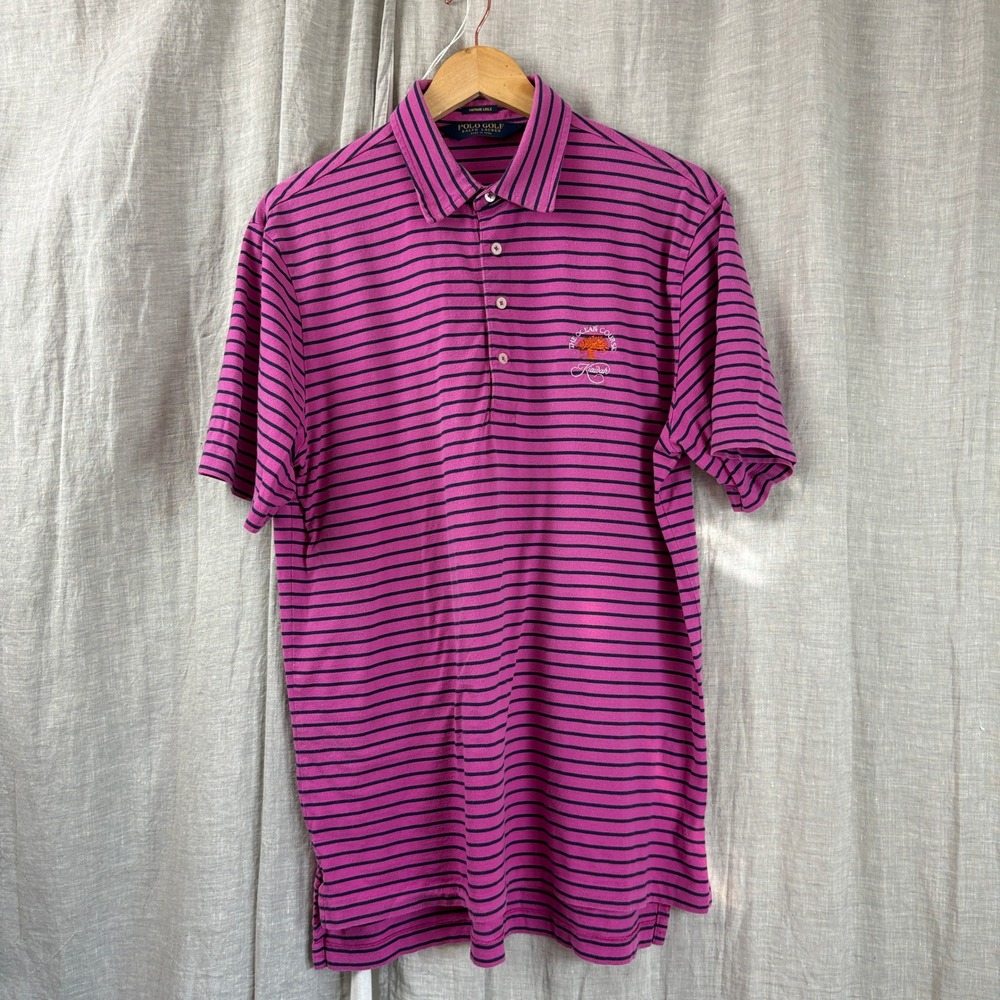 Polo Golf Ralph Lauren Mens Polo Sz Large "The Ocean Course" "Kiawah" Golf Pima